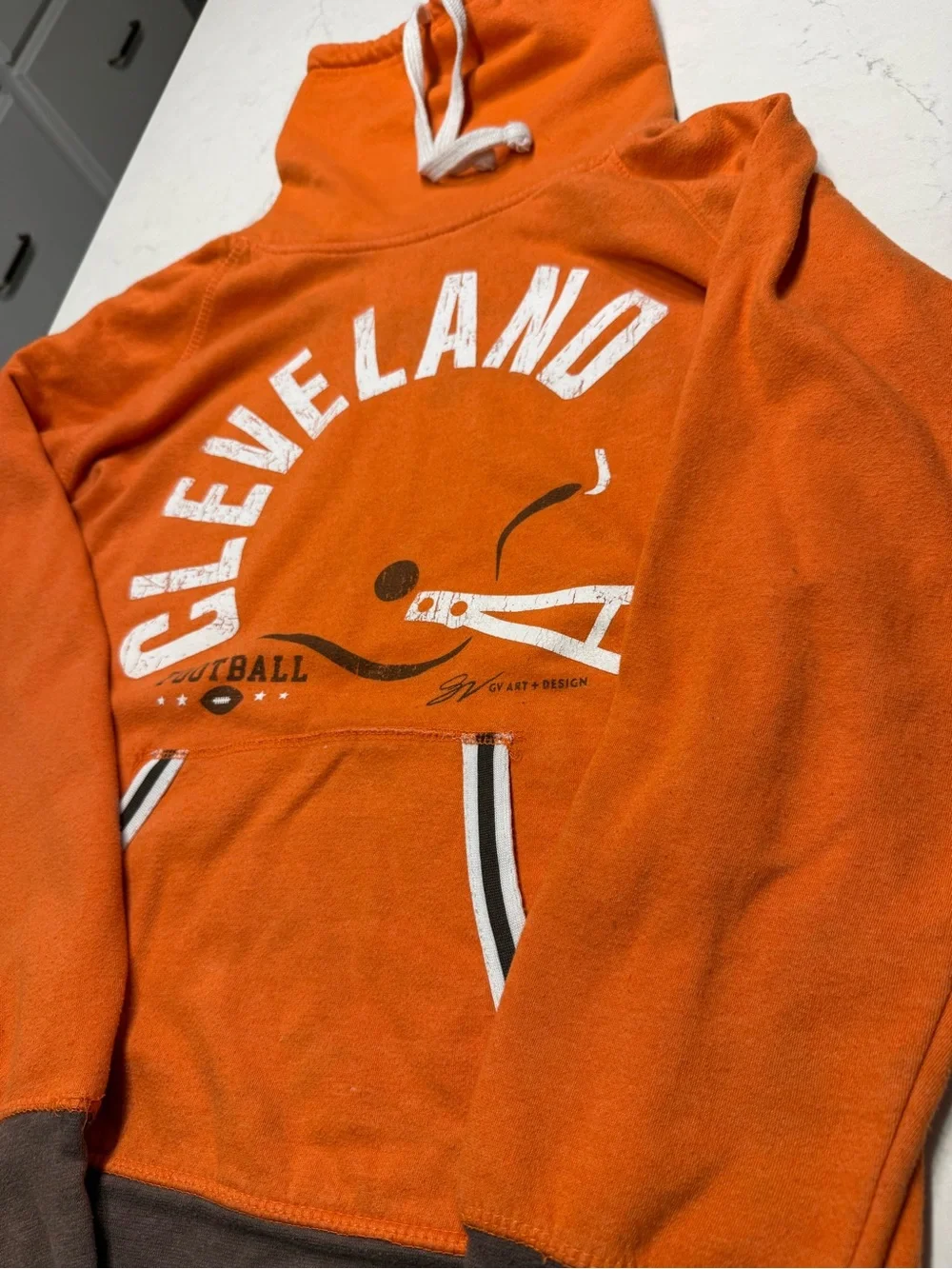 Cleveland Browns Football GV Art & Design Turtleneck Hoodie Sweater